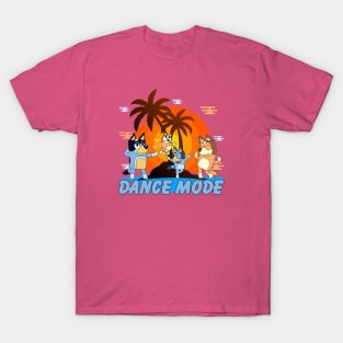 Bluey Dance Mode Sunset Beach T-Shirt